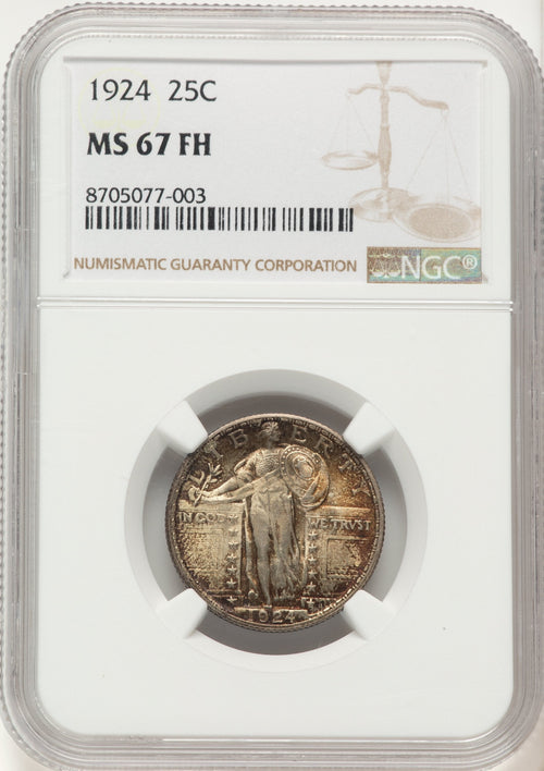 1924 25C FH Standing Liberty Quarter NGC MS67