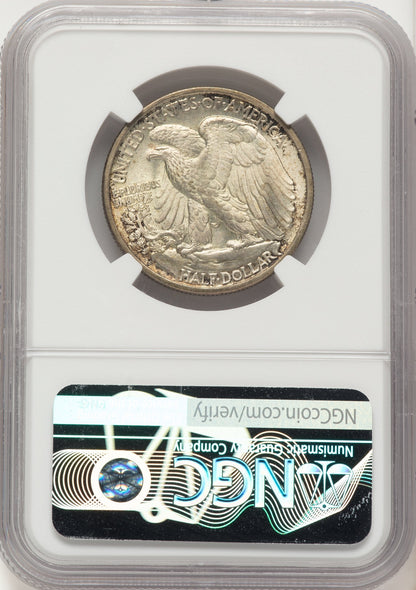 1917-S 50C REVERSE Walking Liberty Half Dollar NGC MS66