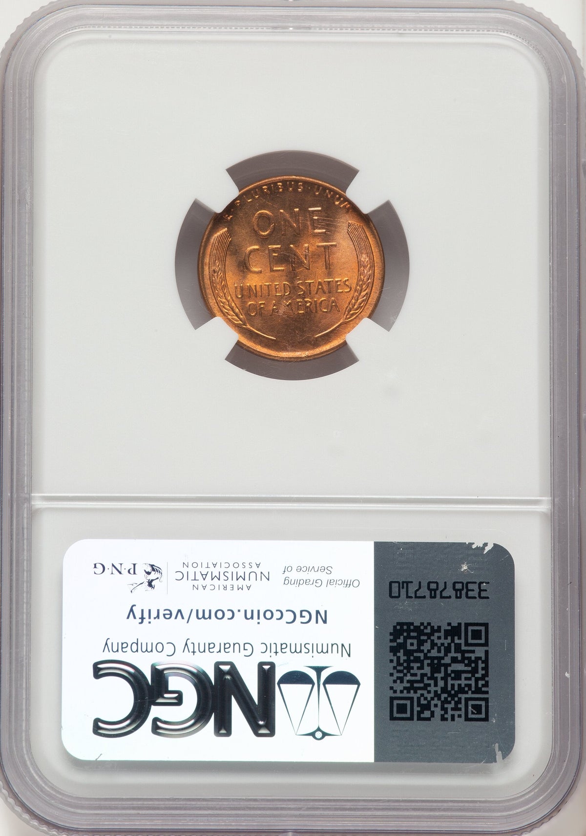 1954 1C RD Lincoln Cent NGC MS67