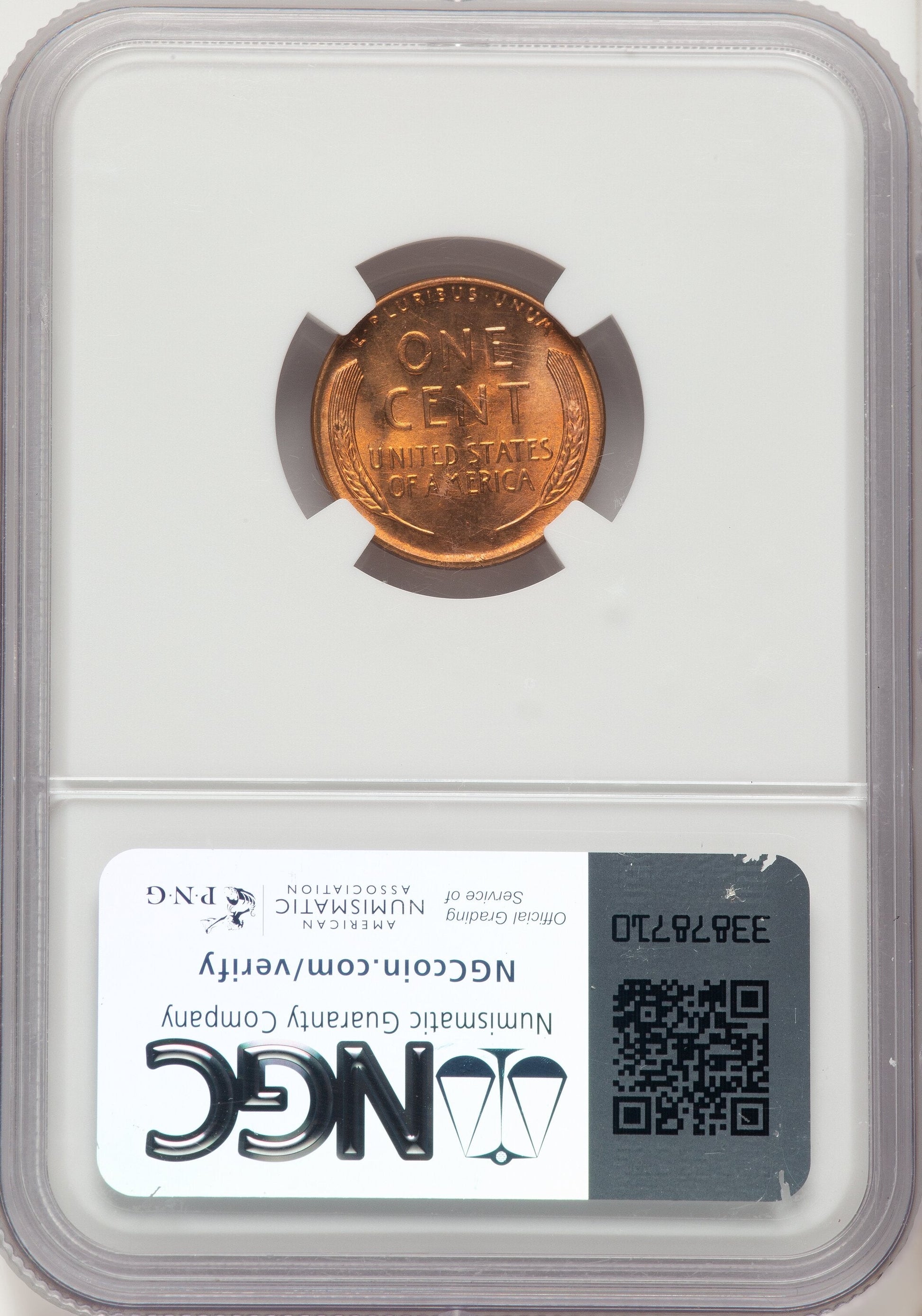 1954 1C RD Lincoln Cent NGC MS67