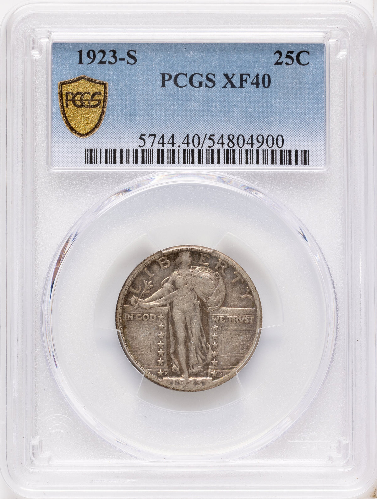 1923-S 25C Standing Liberty Quarter PCGS XF40