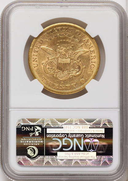 1863-S $20 Liberty Double Eagle NGC XF45
