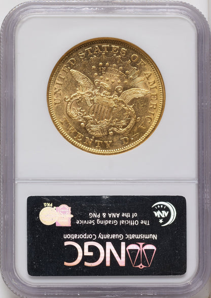 1870-S $20 Liberty Double Eagle NGC AU55