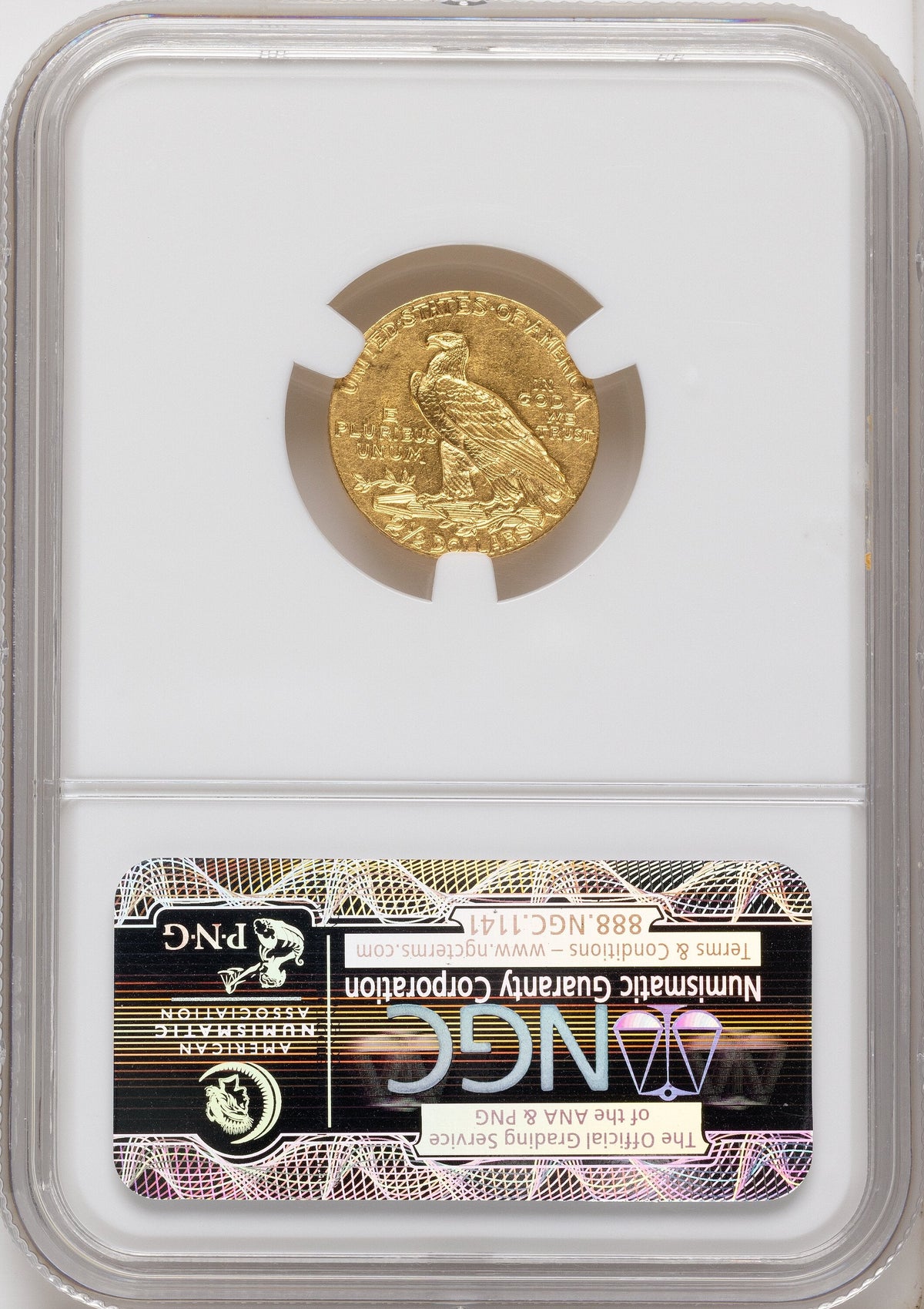 1911 $2.50 Indian Quarter Eagle NGC MS61