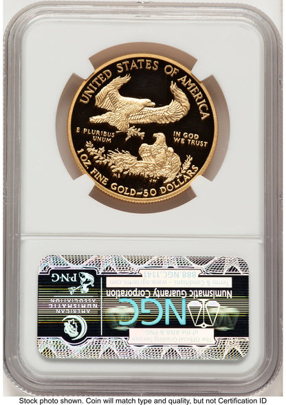 2013-W Proof Gold Eagle 1 oz ER Blue NGC PF70