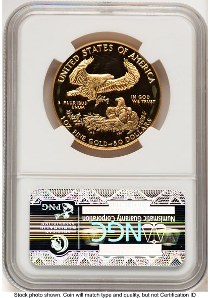 1986-W Proof Gold Eagle 1 oz Brown Label NGC PF70