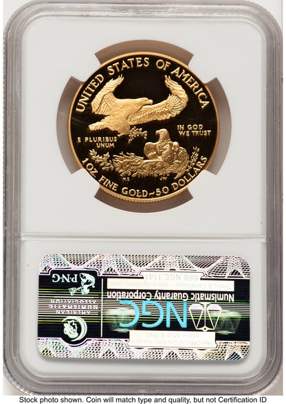 1991-W Proof Gold Eagle 1 oz Brown Label NGC PF70