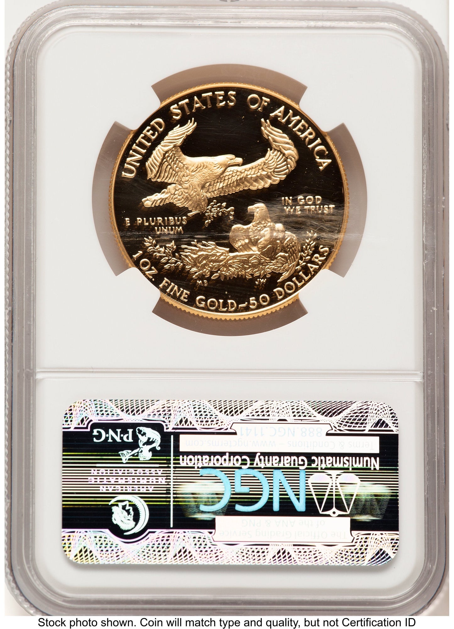 1992-W Proof Gold Eagle 1 oz Brown Label NGC PF70