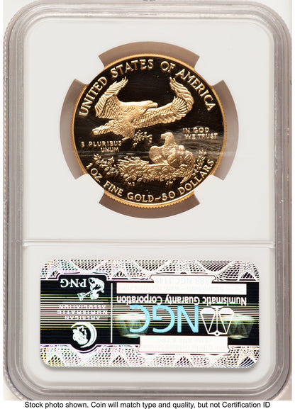 1992-W Proof Gold Eagle 1 oz Brown Label NGC PF70