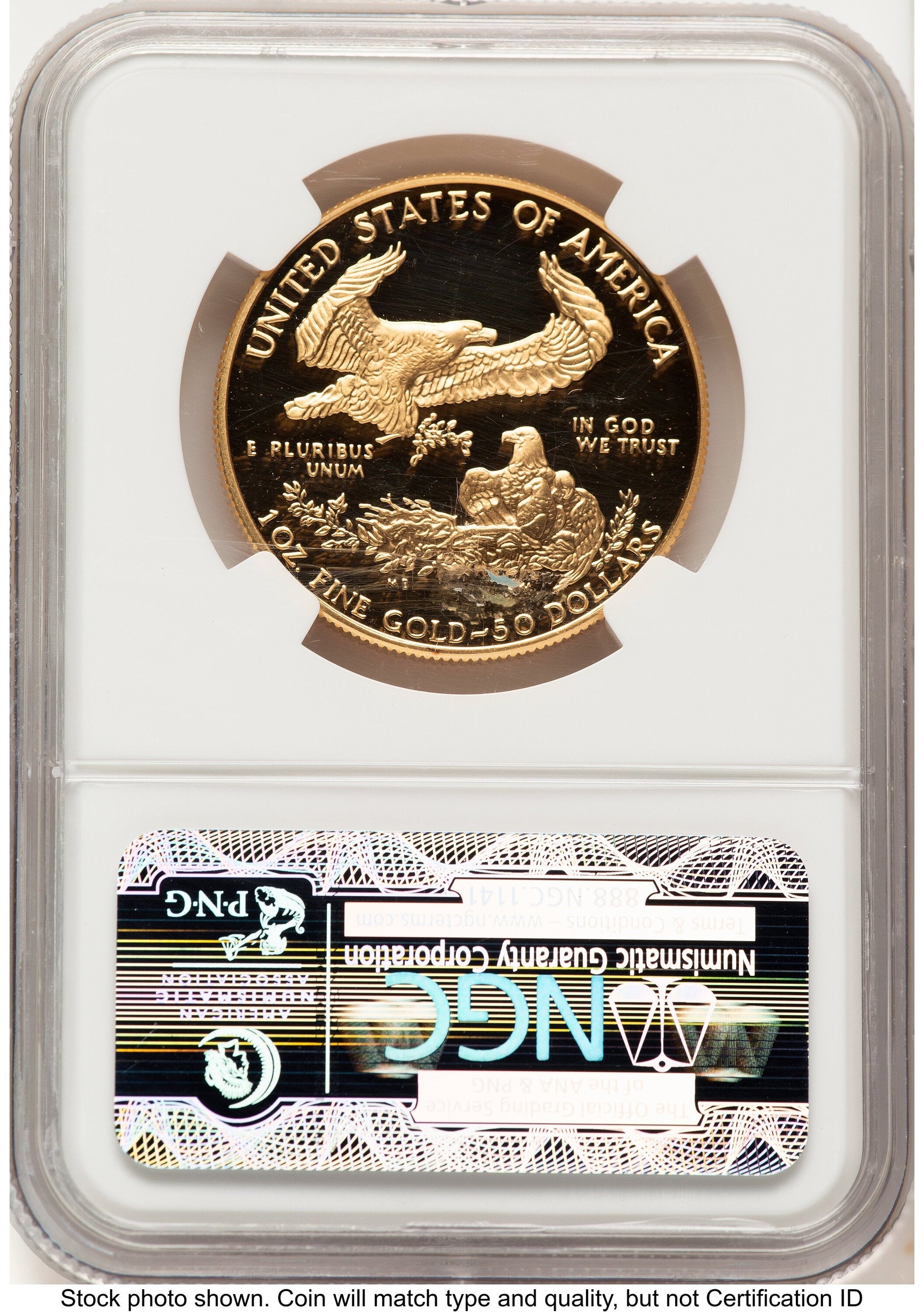 1993-W Proof Gold Eagle 1 oz Brown Label NGC PF70