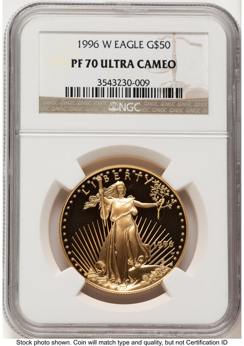 1996-W Proof Gold Eagle 1 oz Brown Label NGC PF70