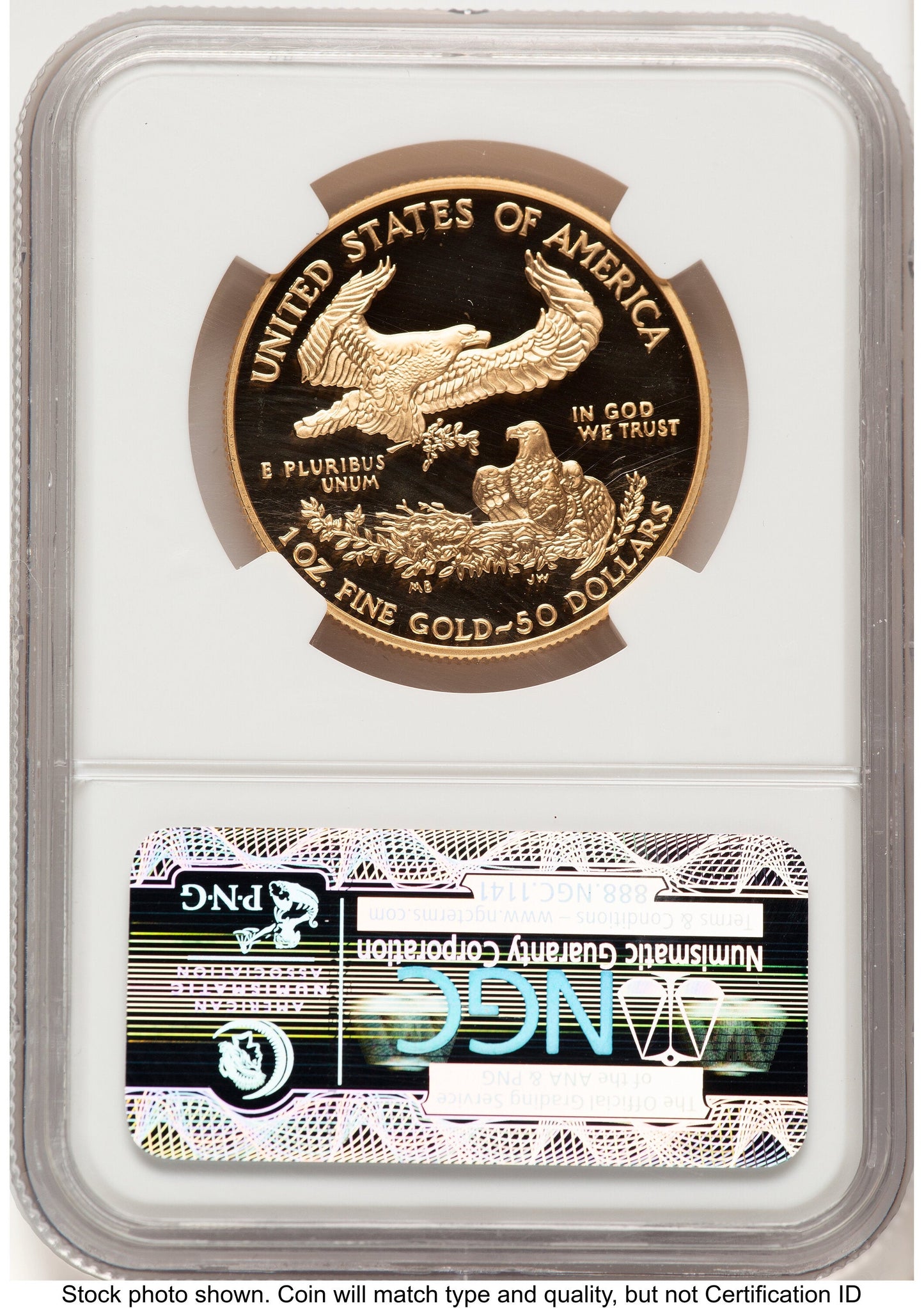 2001-W Proof Gold Eagle 1 oz Brown Label NGC PF70