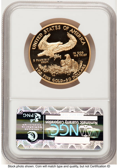 2001-W Proof Gold Eagle 1 oz Brown Label NGC PF70