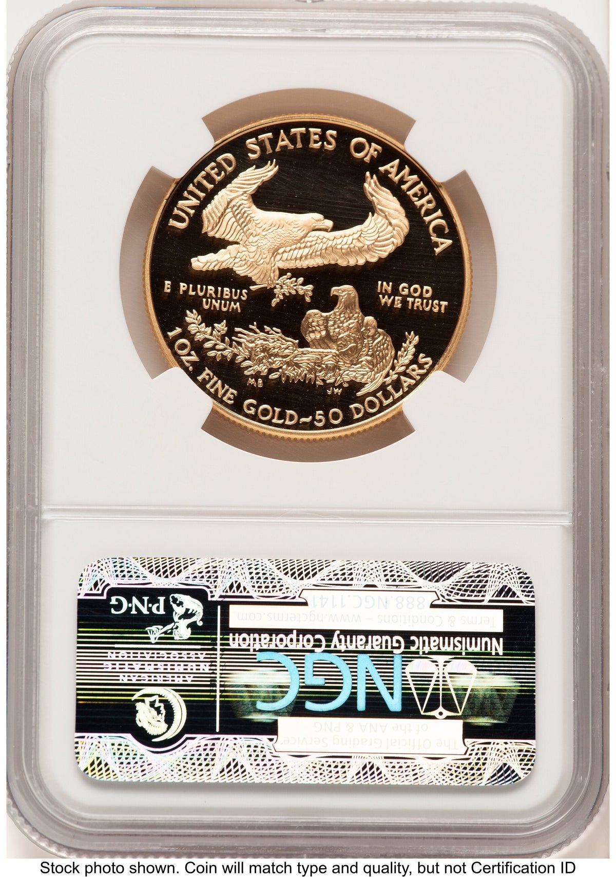 2005-W Proof Gold Eagle 1 oz Brown Label NGC PF70