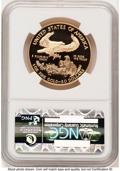 2005-W Proof Gold Eagle 1 oz Brown Label NGC PF70