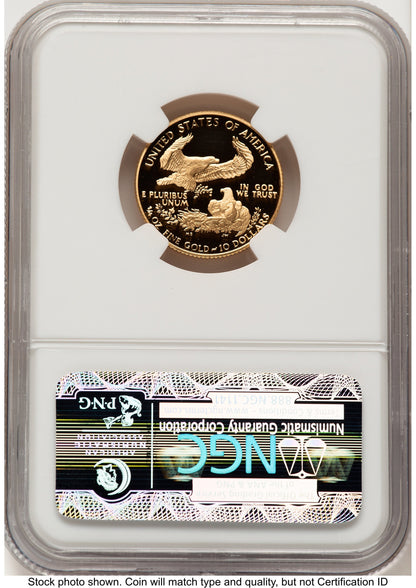 1991-P Proof Gold Eagle 1/4 oz Brown Label NGC PF70