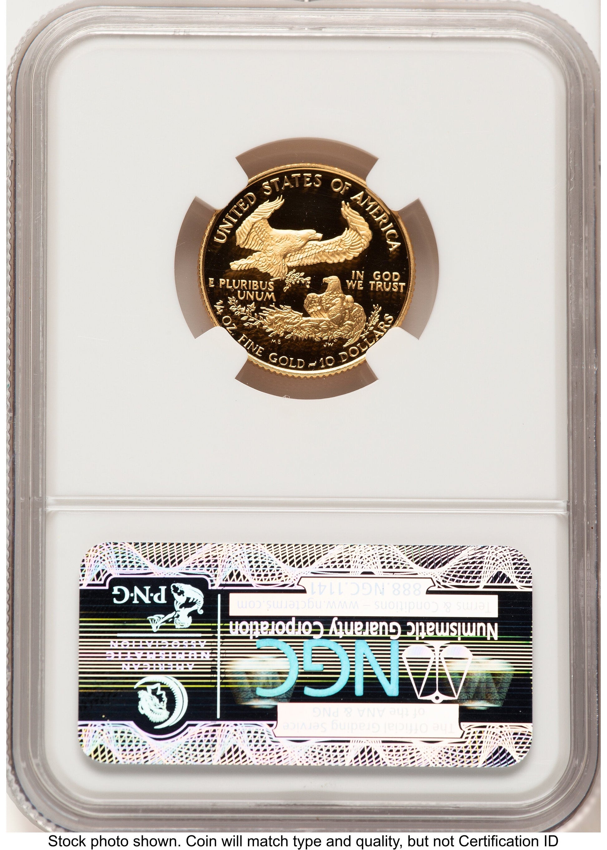 1994-W Proof Gold Eagle 1/4 oz Brown Label NGC PF70