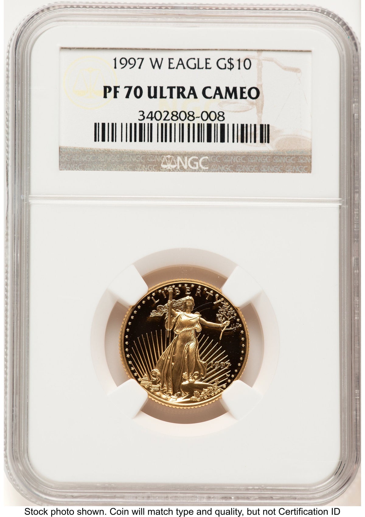 1997-W Proof Gold Eagle 1/4 oz Brown Label NGC PF70