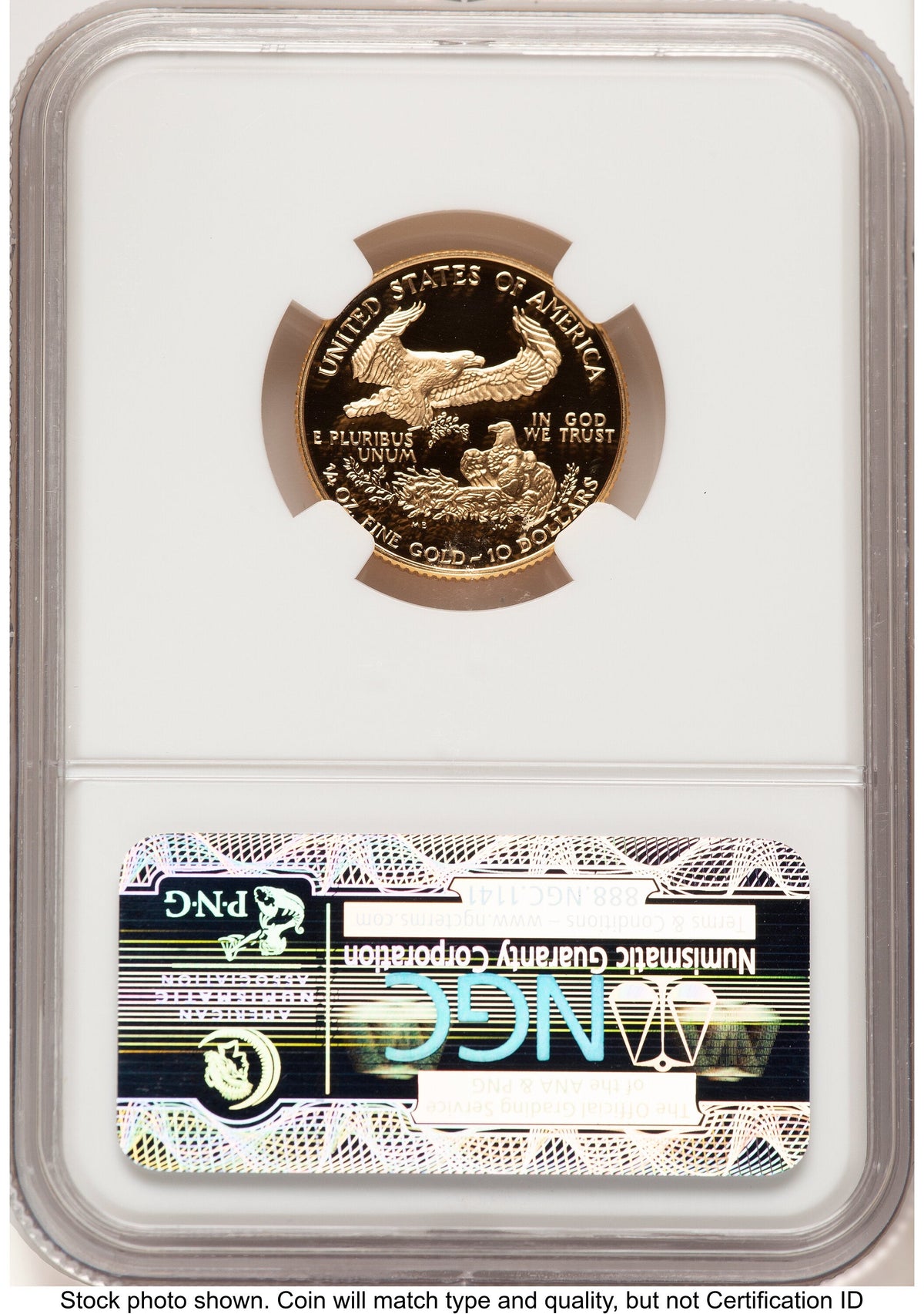 1999-W Proof Gold Eagle 1/4 oz Brown Label NGC PF70