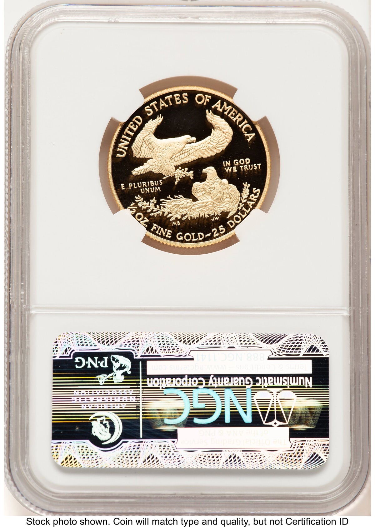 2010-W Proof Gold Eagle 1/2 oz ER Blue NGC PF70