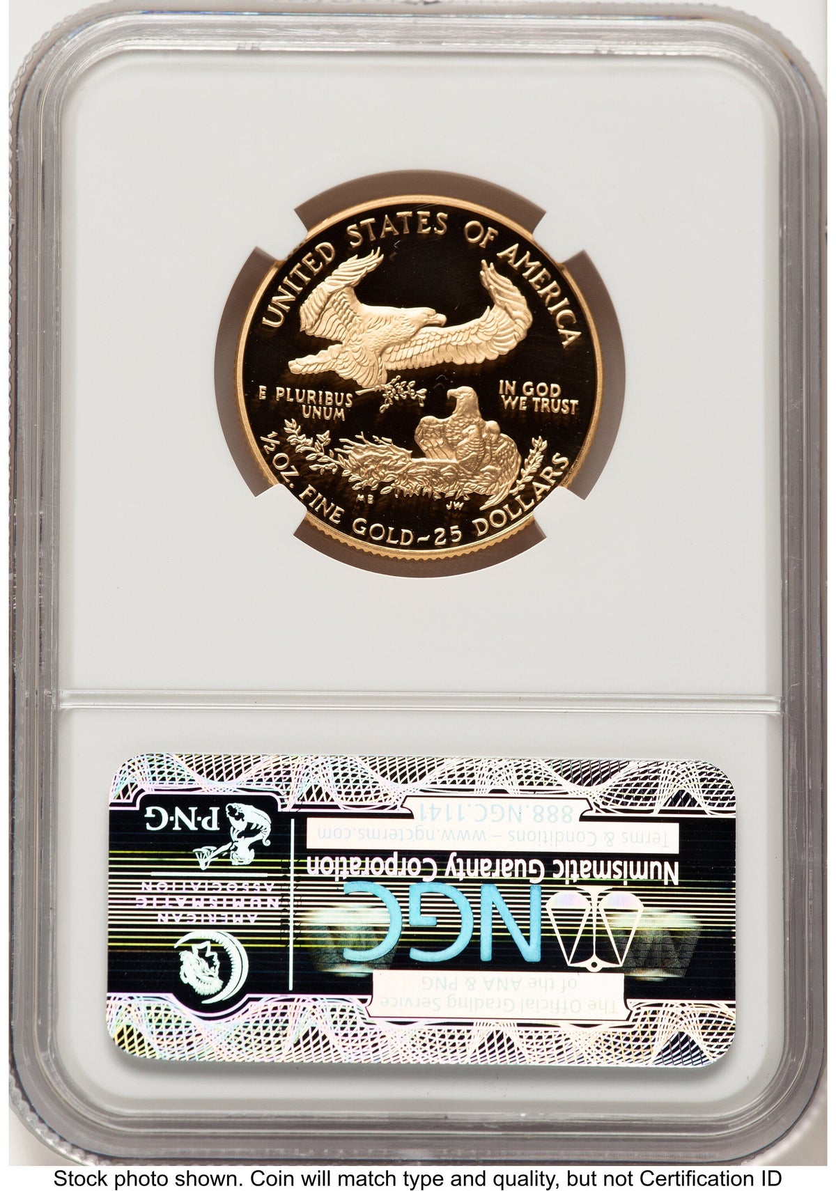 1996-W Proof Gold Eagle 1/2 oz Brown Label NGC PF70