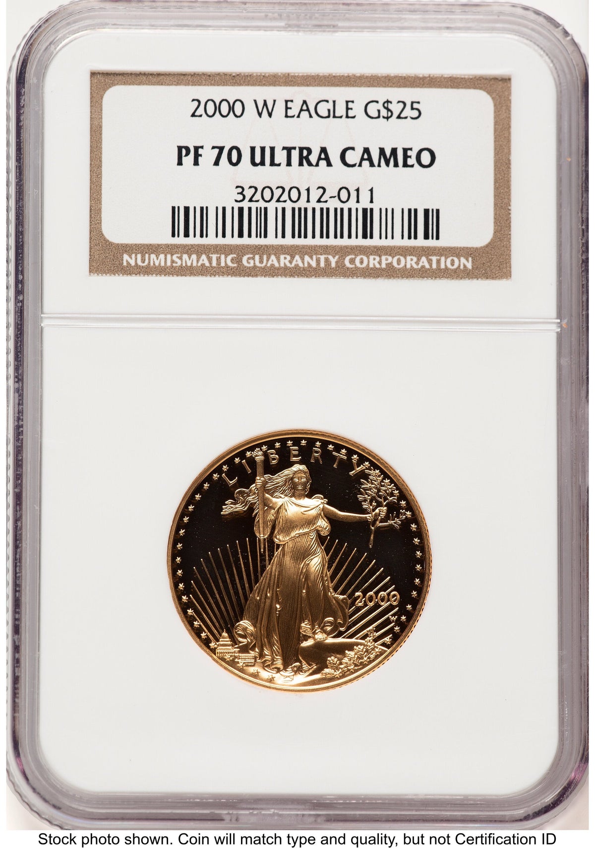 2000-W Proof Gold Eagle 1/2 oz Brown Label NGC PF70