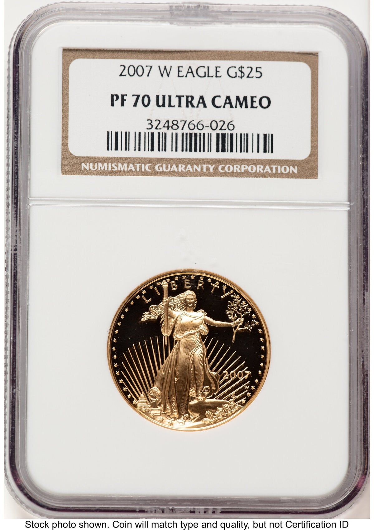 2007-W Proof Gold Eagle 1/2 oz Brown Label NGC PF70