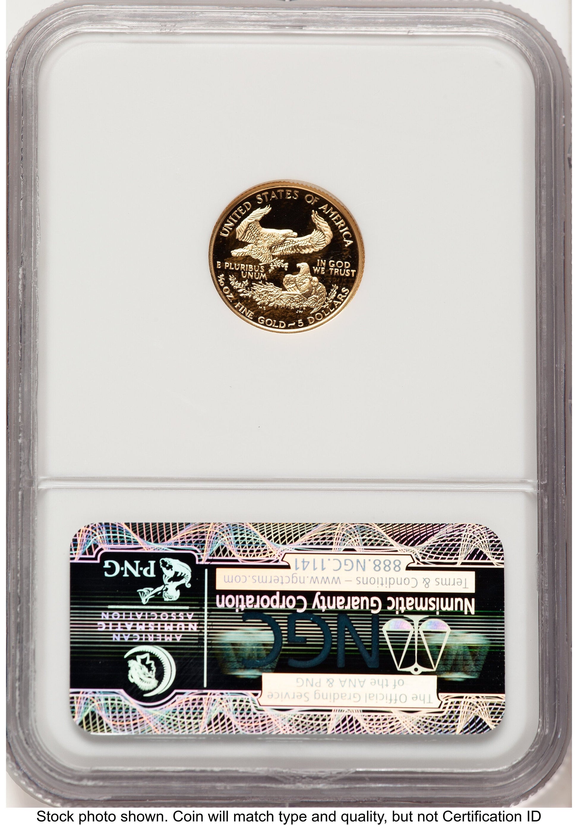 1993-P Proof Gold Eagle 1/10 oz Brown Label NGC PF70