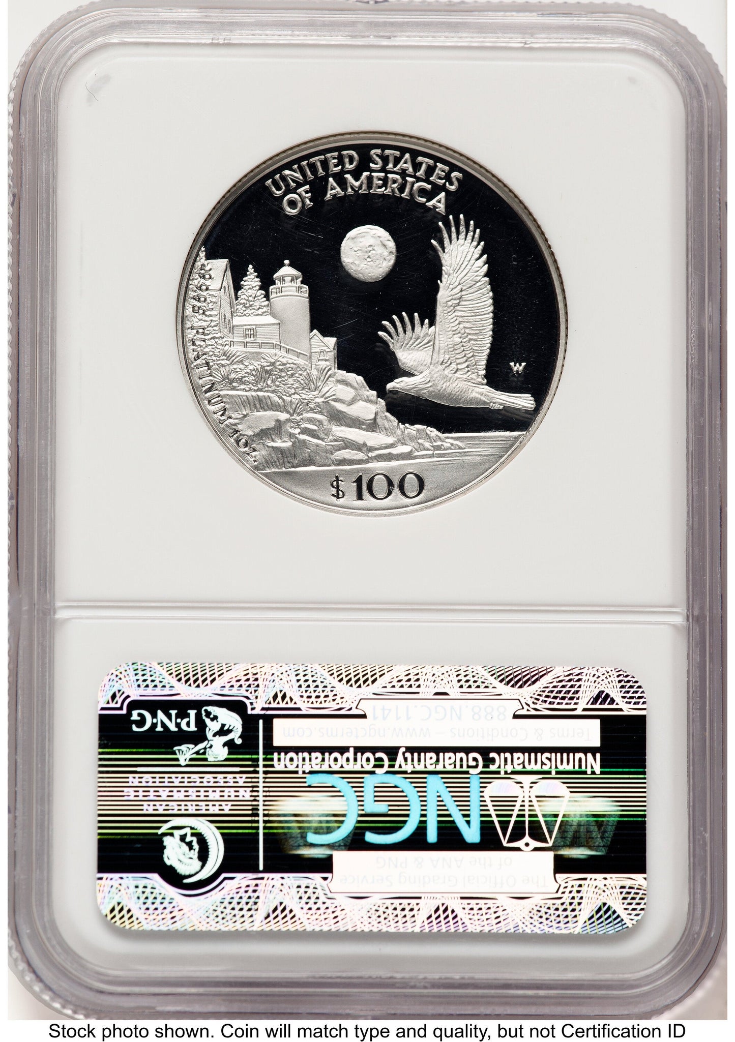 1998-W Proof Platinum Eagle 1 oz Brown Label NGC PF70