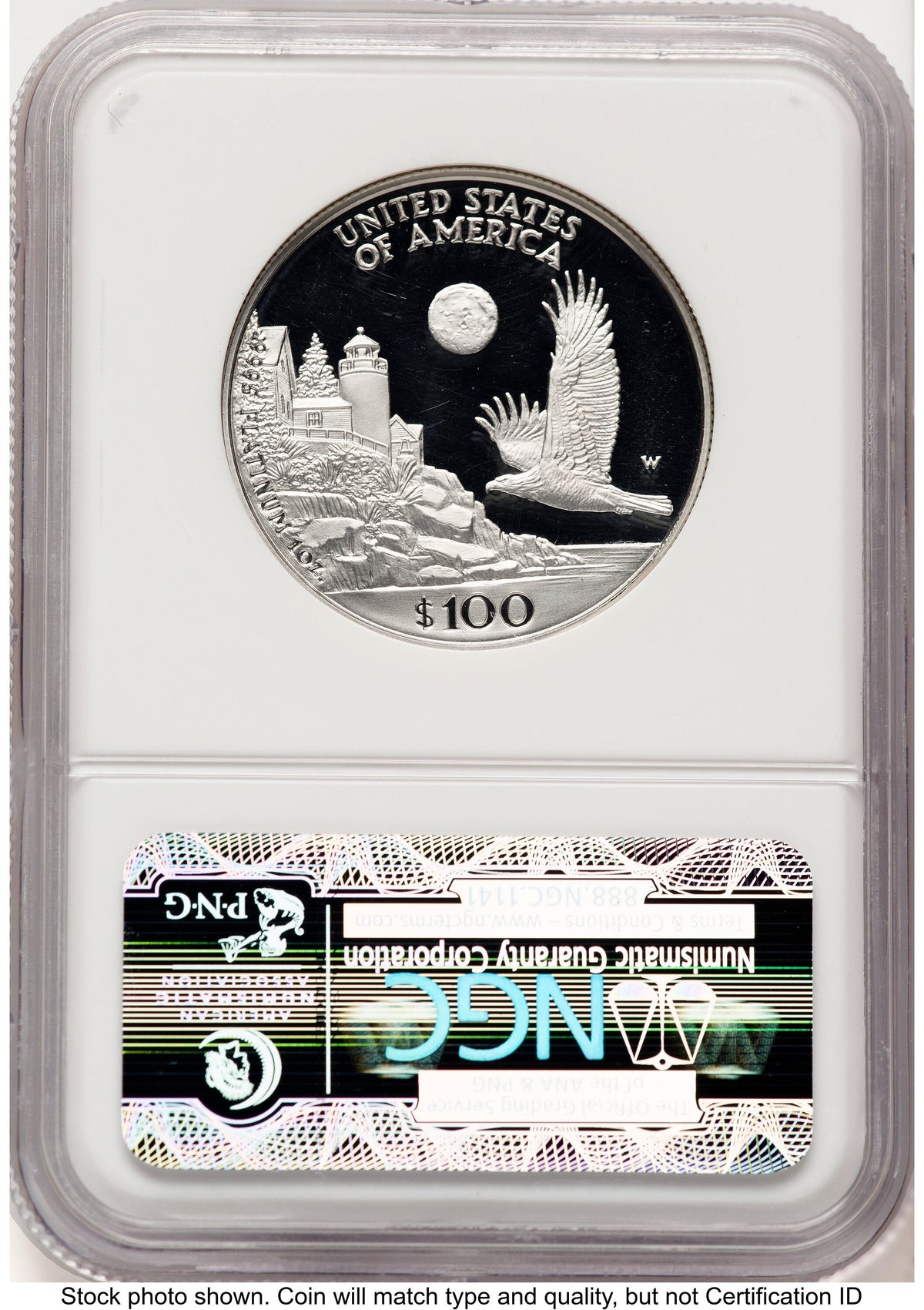 1998-W Proof Platinum Eagle 1 oz Brown Label NGC PF70