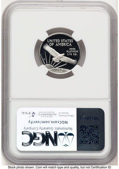 1997-W Proof Platinum Eagle 1/4 oz Brown Label NGC PF70