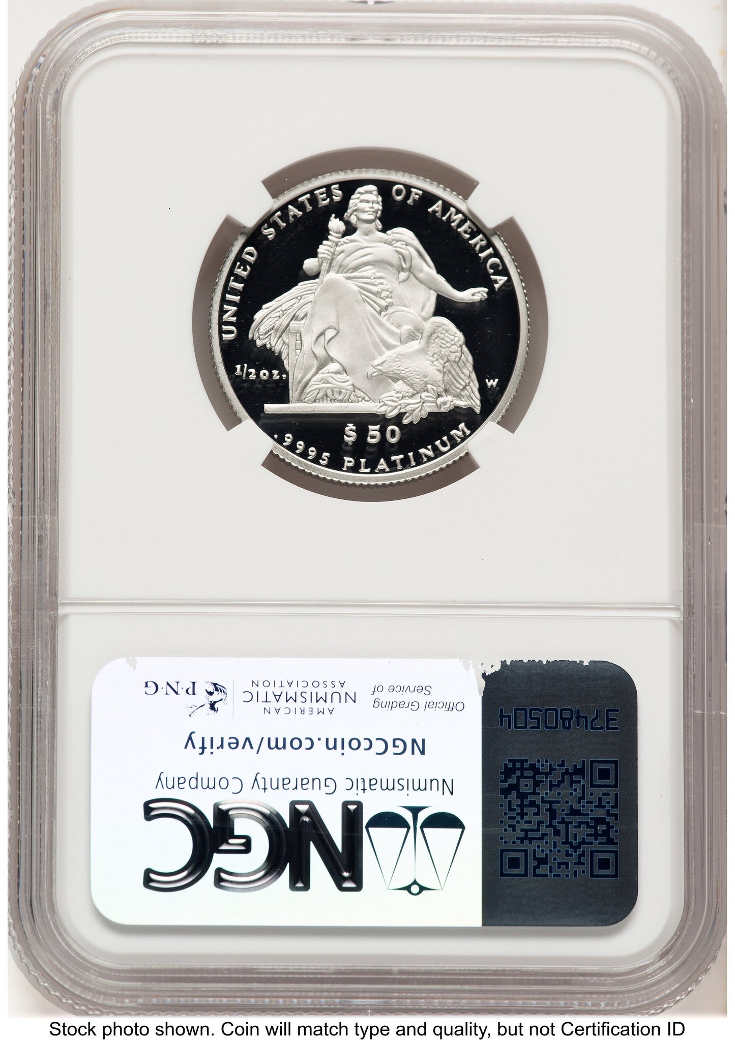 2004-W Proof Platinum Eagle 1/2 oz Brown Label NGC PF70