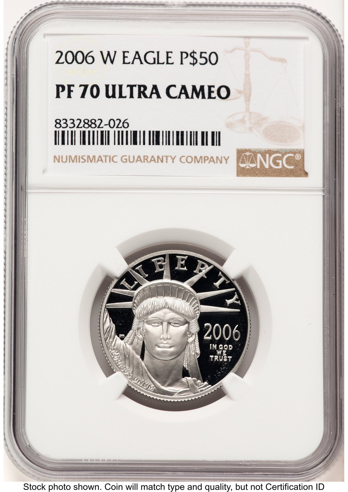 2006-W Proof Platinum Eagle 1/2 oz Brown Label NGC PF70
