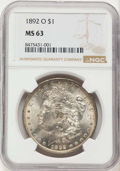 1892-O Morgan Dollar NGC MS63