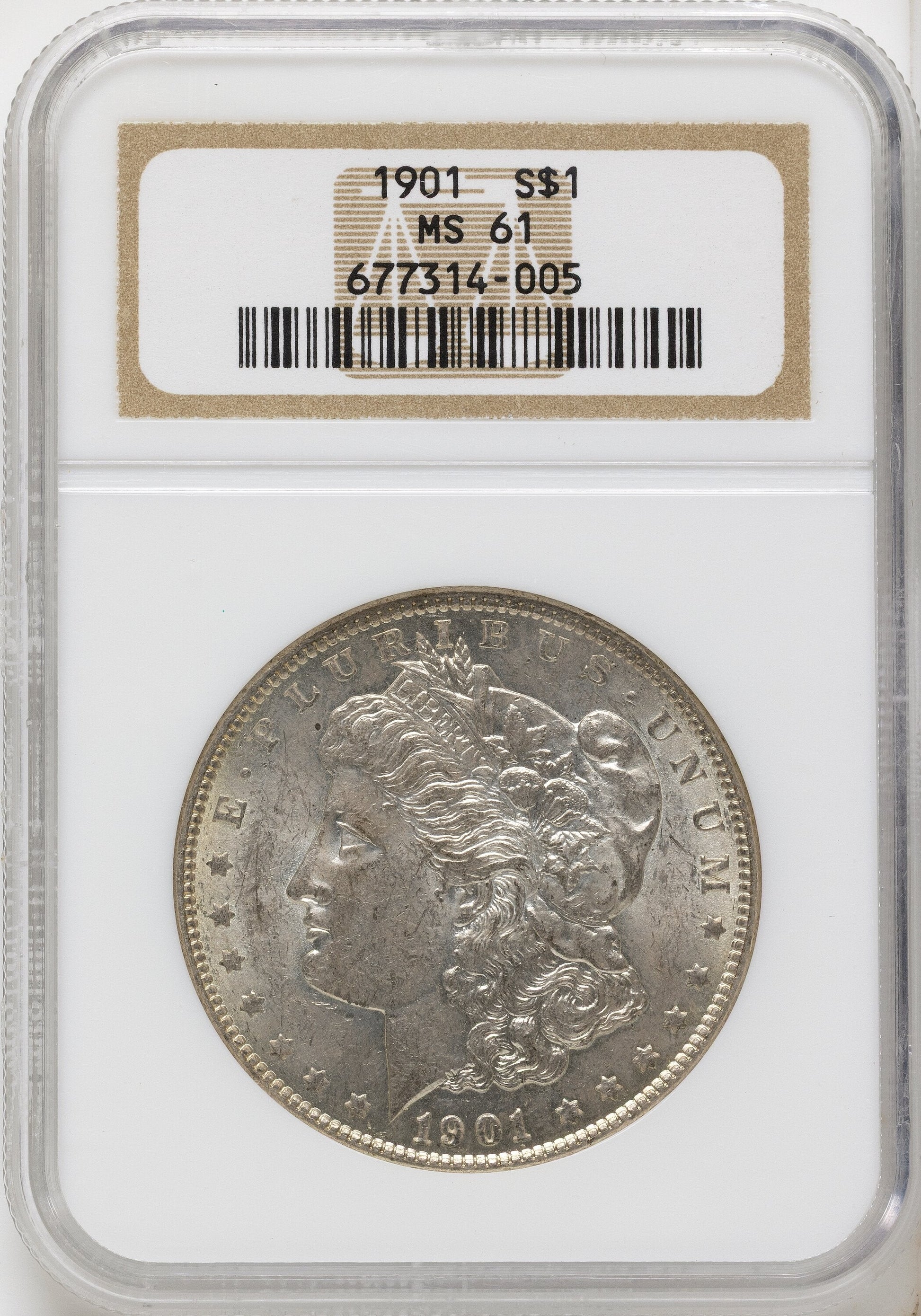 1901 Morgan Dollar NGC MS61