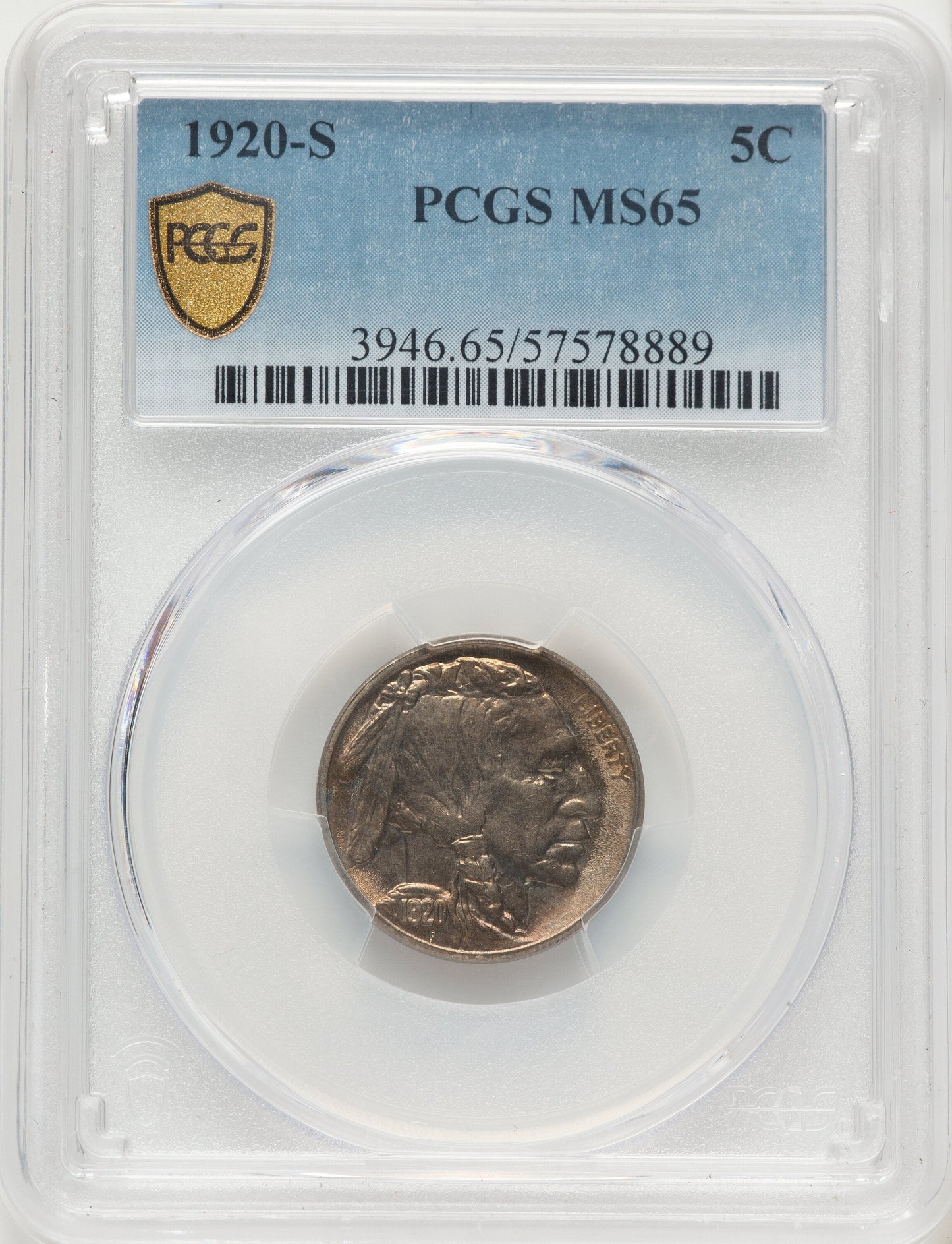 1920-S 5C Buffalo Nickel PCGS MS65