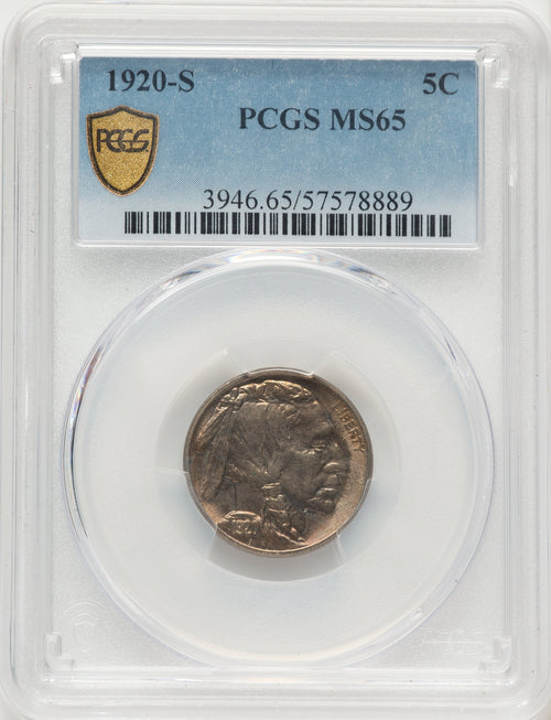 1920-S 5C Buffalo Nickel PCGS MS65
