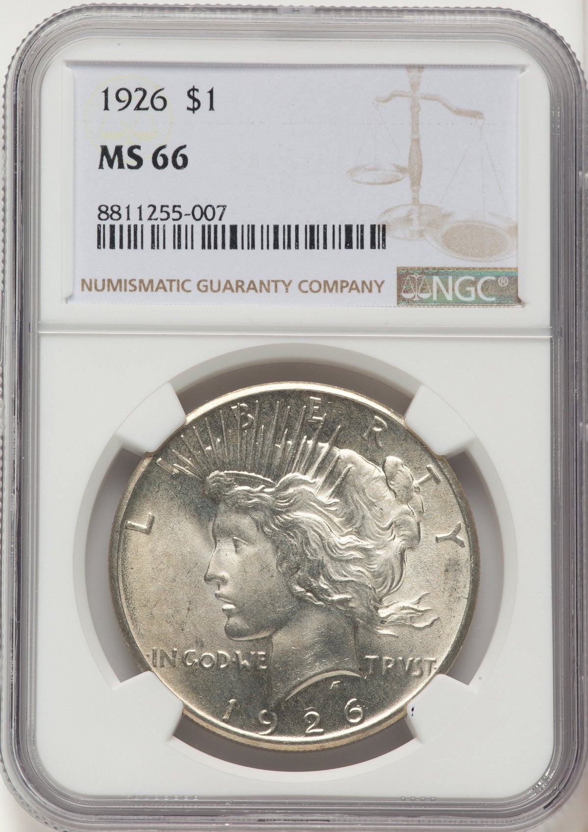 1926 Peace Dollar NGC MS66