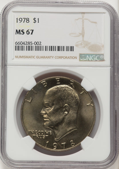 1978 $1 Eisenhower Dollar NGC MS67