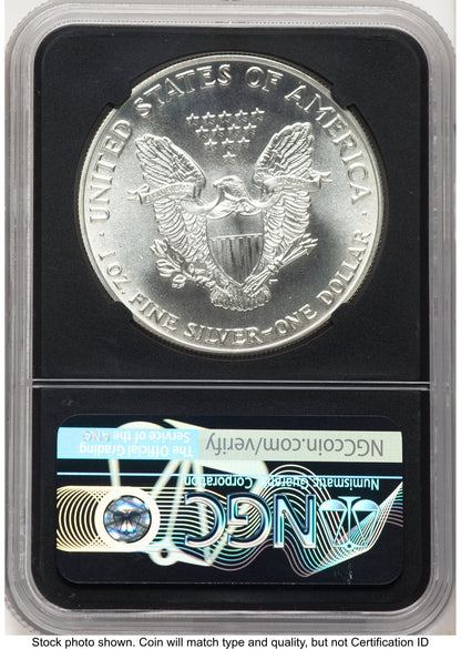 1986 Silver Eagle NGC MS70 Ed Moy