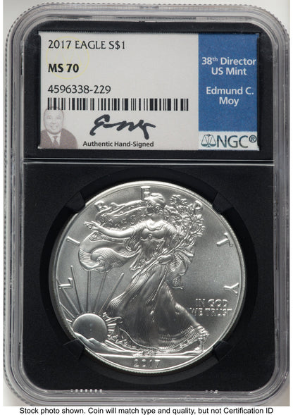 2017 Silver Eagle NGC MS70 Ed Moy