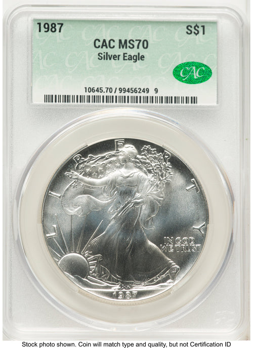 1987 Silver Eagle CACG MS70