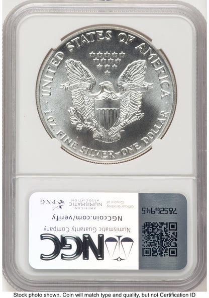 1986-(S) Silver Eagle Early Production Jeff Garrett Red Book NGC MS70