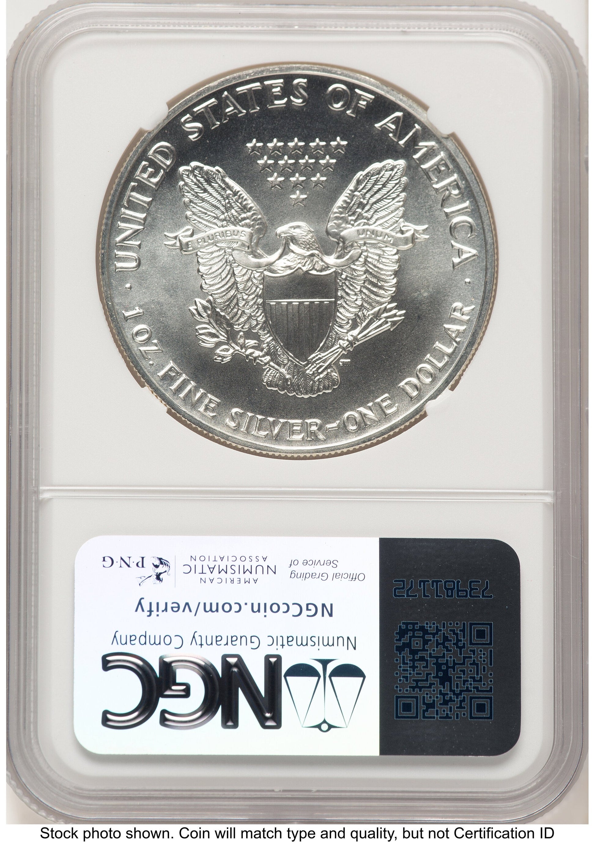 1989 Silver Eagle Mike Castle From US Mint Sealed Box NGC MS70