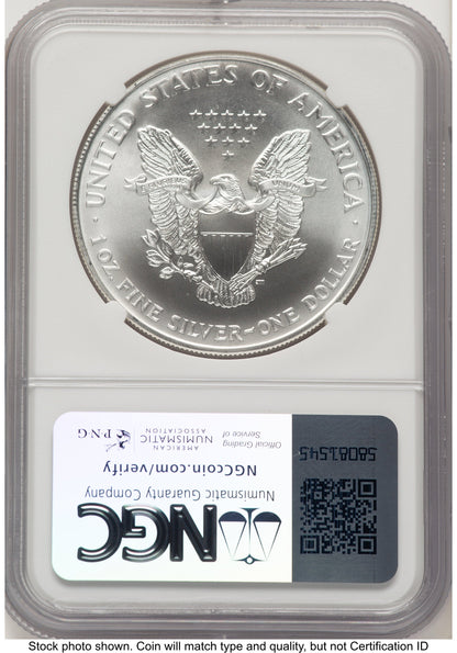 1998 Silver Eagle Mike Castle From US Mint Sealed Box NGC MS70