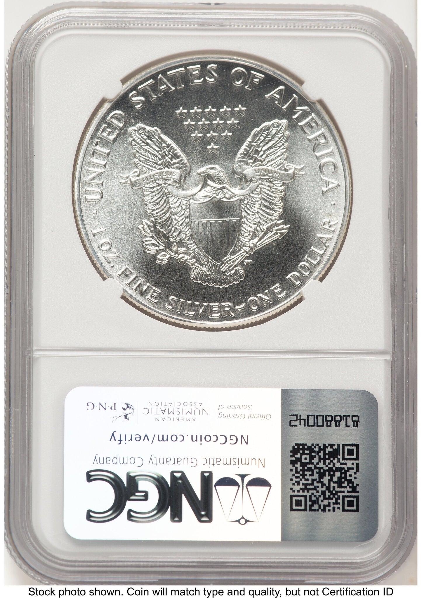 1986-(S) Silver Eagle Early Production Kenneth Bressett/Jeff Garrett Red Book From US Mint Sealed Box NGC MS70