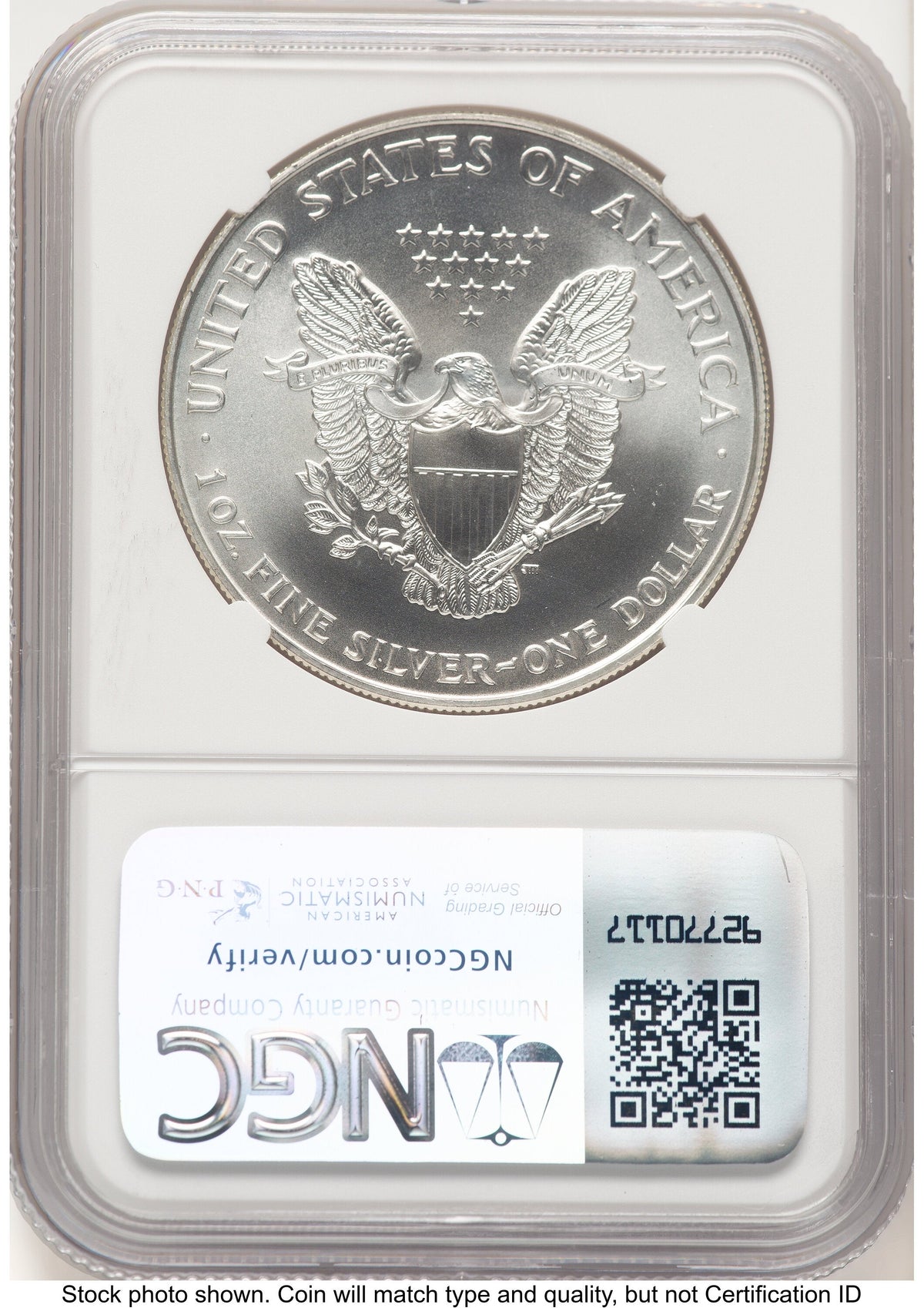 1995 Silver Eagle Mike Castle NGC MS70