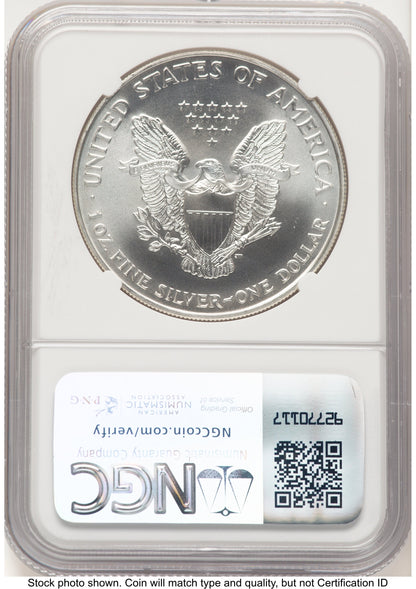 1995 Silver Eagle Mike Castle NGC MS70