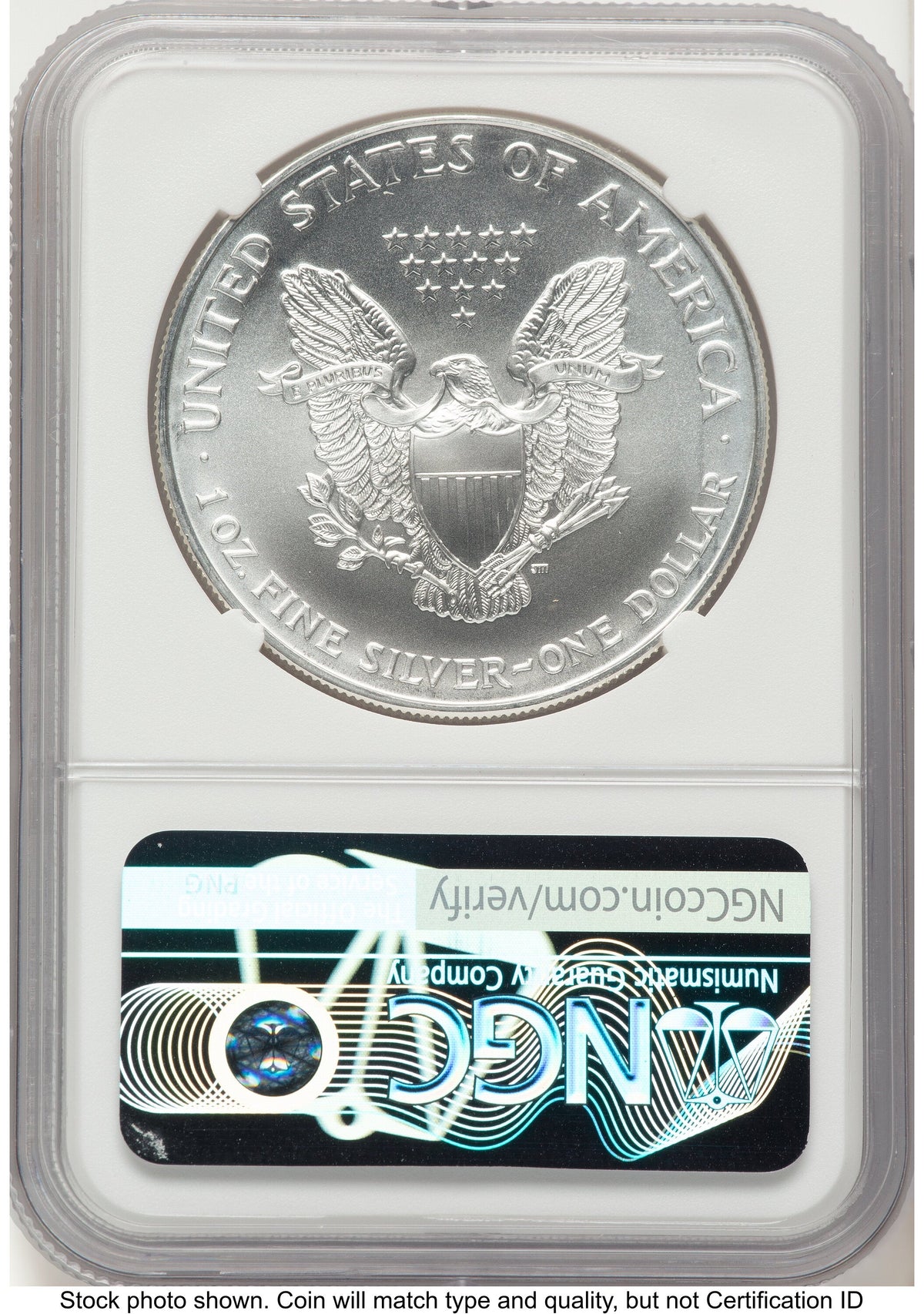 1997 Silver Eagle Brown Label NGC MS70