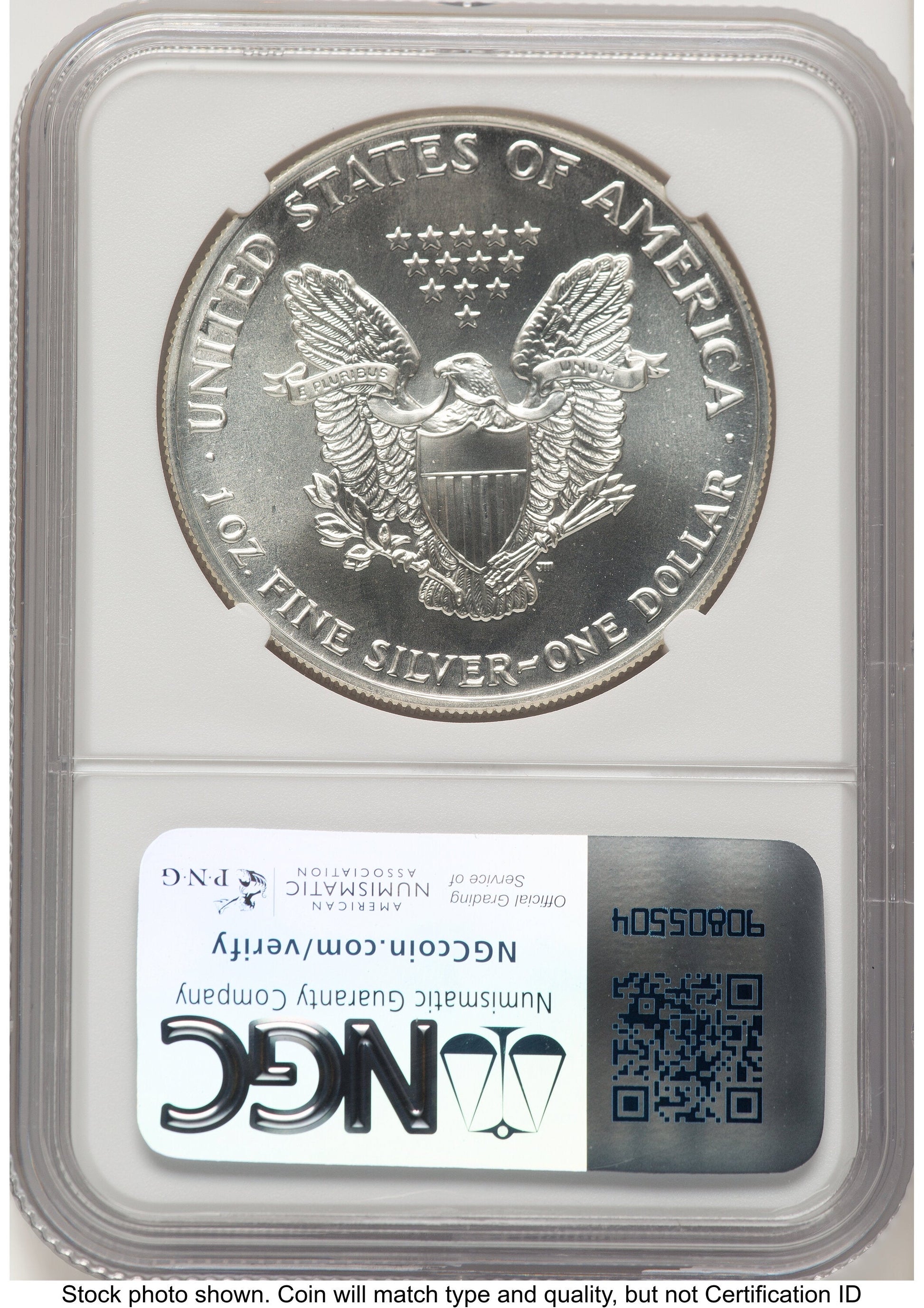 1990 Silver Eagle Early Production Mike Castle From US Mint Sealed Box NGC MS70